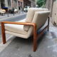 Scandinavian sofa in teak two-seater 60s