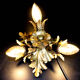 Banci firenze gilded flush mount italian wall lamp, 1960s