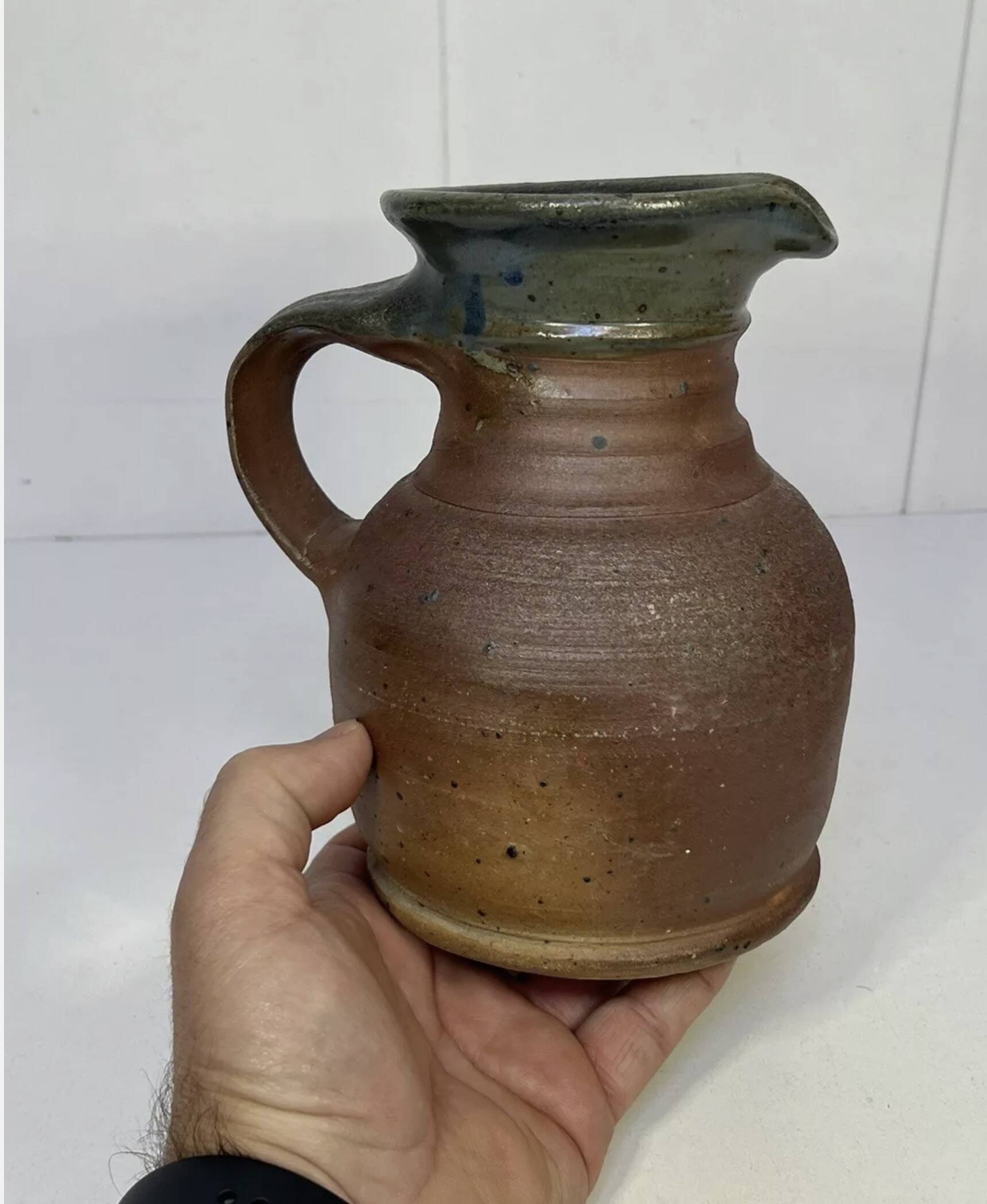 PIERRE DIGAN CERAMIC PITCHER STONEWARE 20TH CENTURY DESIGN 19cm/13cm