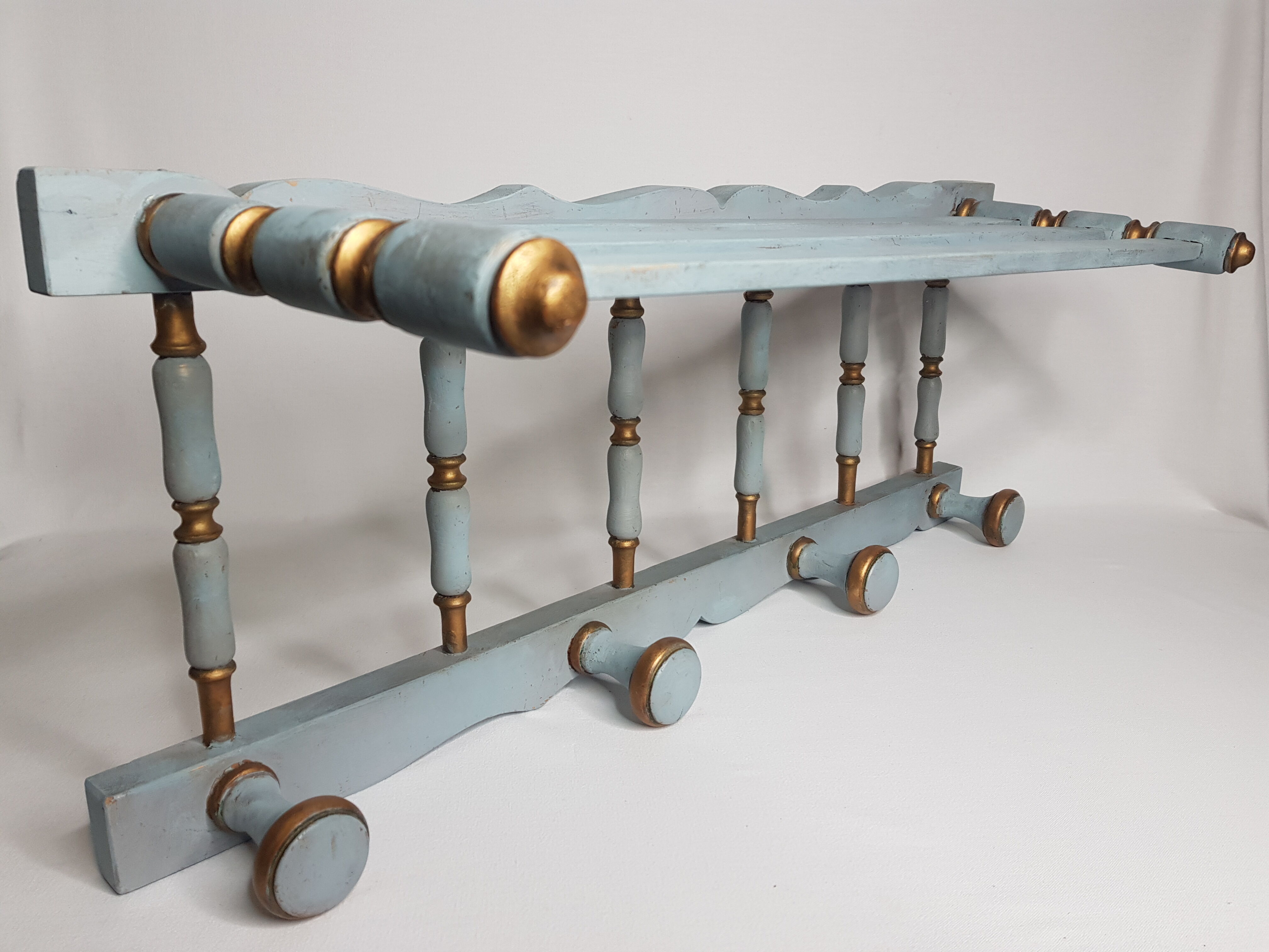 Coat holder, empire-style wall hat holder, 4 patères
