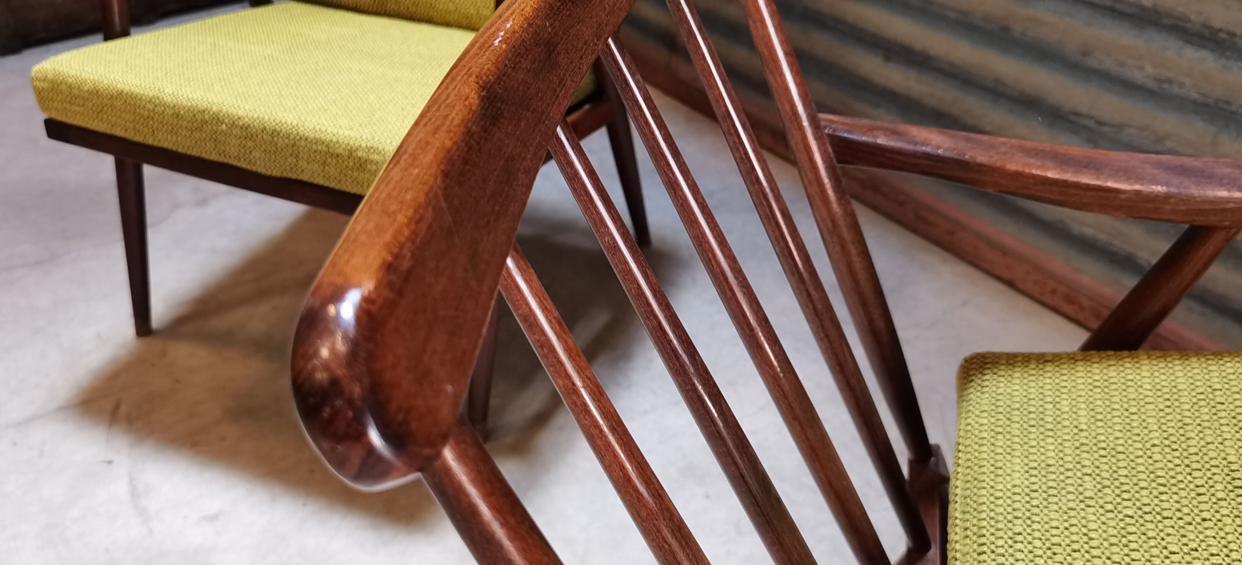 Pair of boomerang armchairs TON Bystřice (Thonet) by Antonin Suman 1960