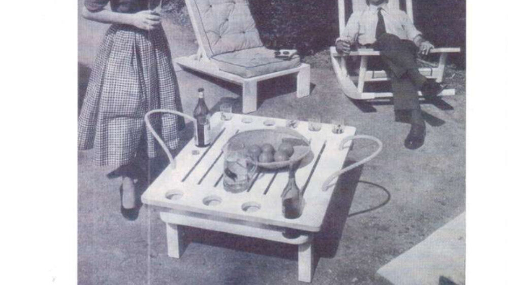 Gilles Sermadiras for Maison et Jardin, “Deauville” rocking chair, France, 1950