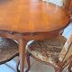 Table merisier ronde /ovale 2 rallonges