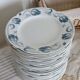 6 flat plates - Antique tableware set 82 pieces Sarreguemines earthenware Art Nouveau style