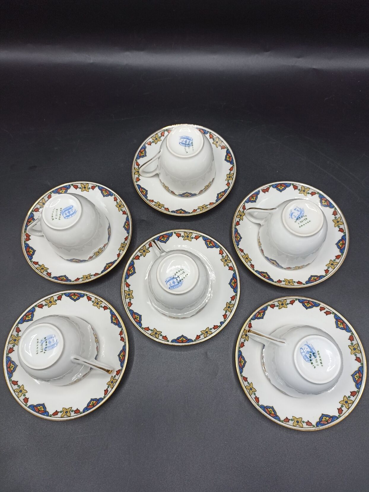 6 Cups art deco coffee - Jean Boyer