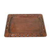 Old vintage wooden serving tray