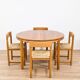 Vintage dining room set in the style of Charlotte Perriand 1970.