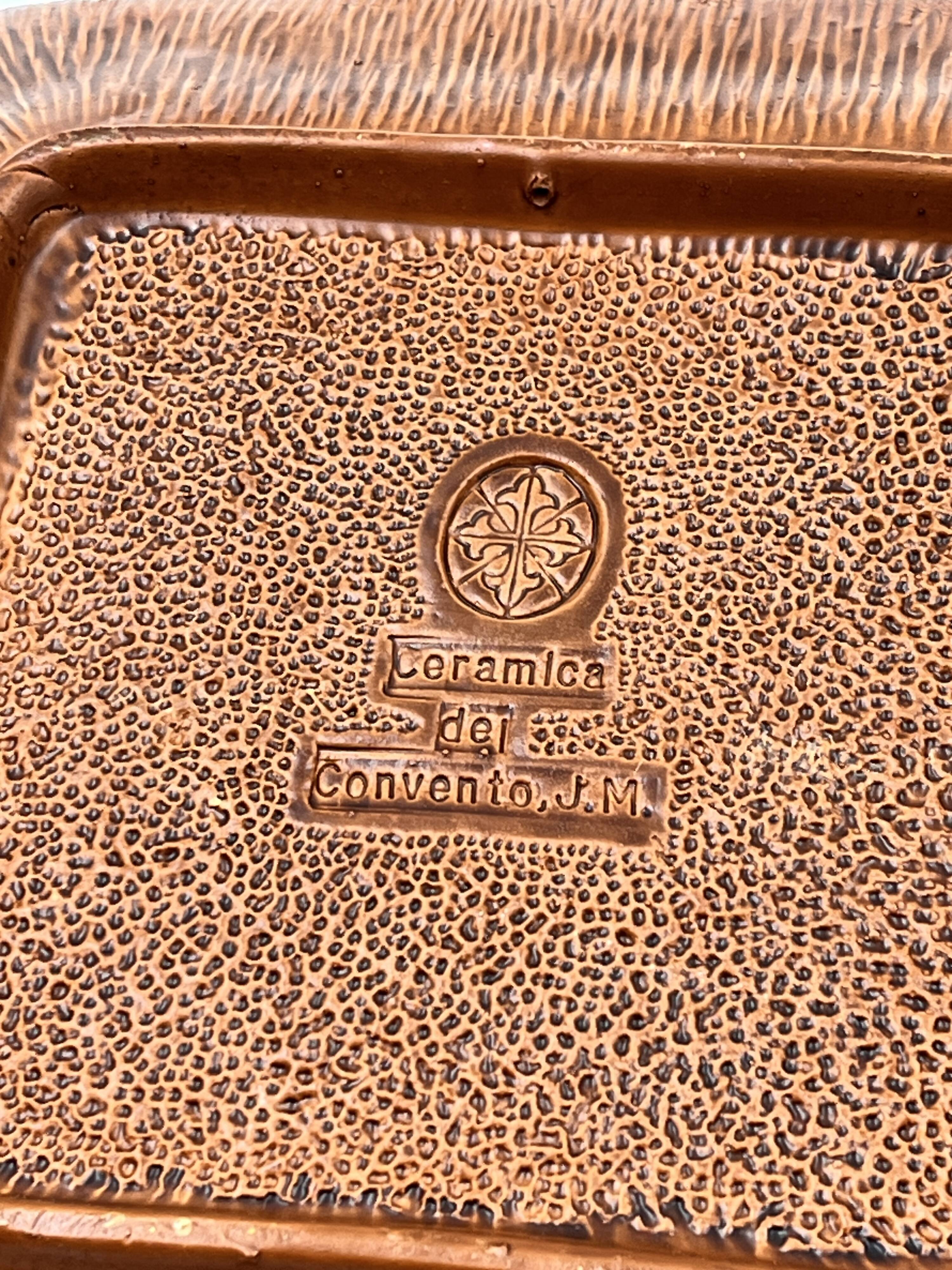Square ceramic plate Ceramica del Convento