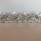 Low champagne glasses