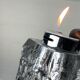 Briquet en forme de cube de glace par Antonio Imperatore, verre de Murano, Italie, années 1970.