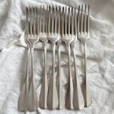 8 old silver-plated table forks