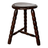 Vintage wooden tripod milking stool