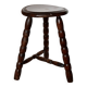 Tabouret de traite vintage en bois tripode