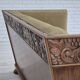 1950s, Danish curved sofa, furniture velour, oak wood.