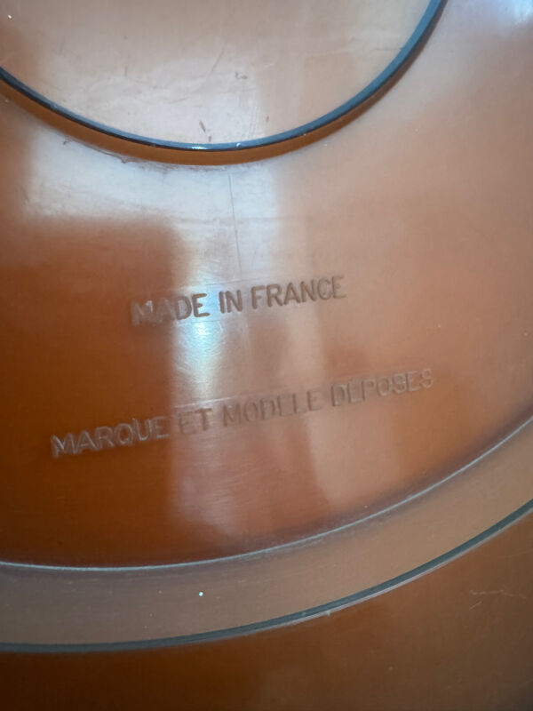 Miroir années 70 Gilac en plastique fumé
