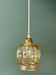 Vintage amber glass tulip pendant light