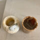 Pair of natural onyx candle holders