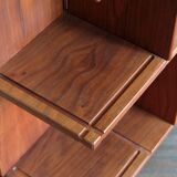 Gianfranco Frattini for Bernini italian wood leather swivel bookcase 1960s
