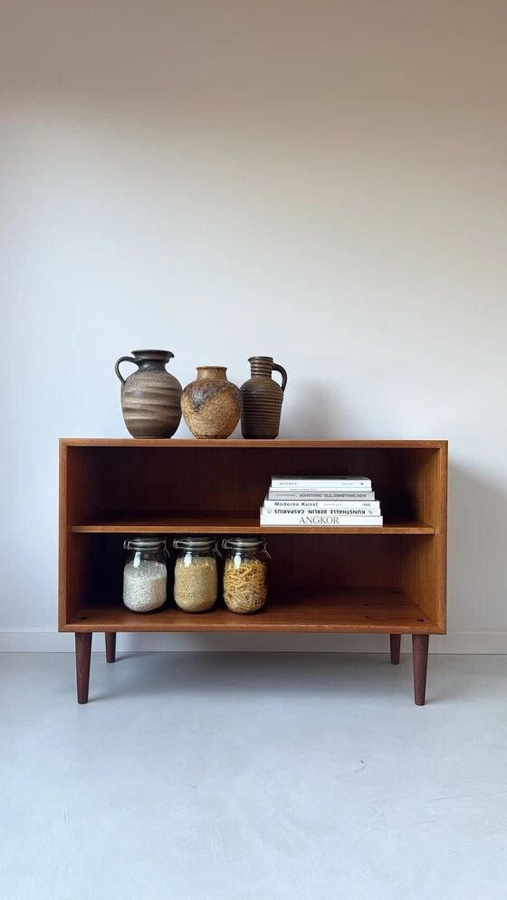 Bibliothèque en bois vintage