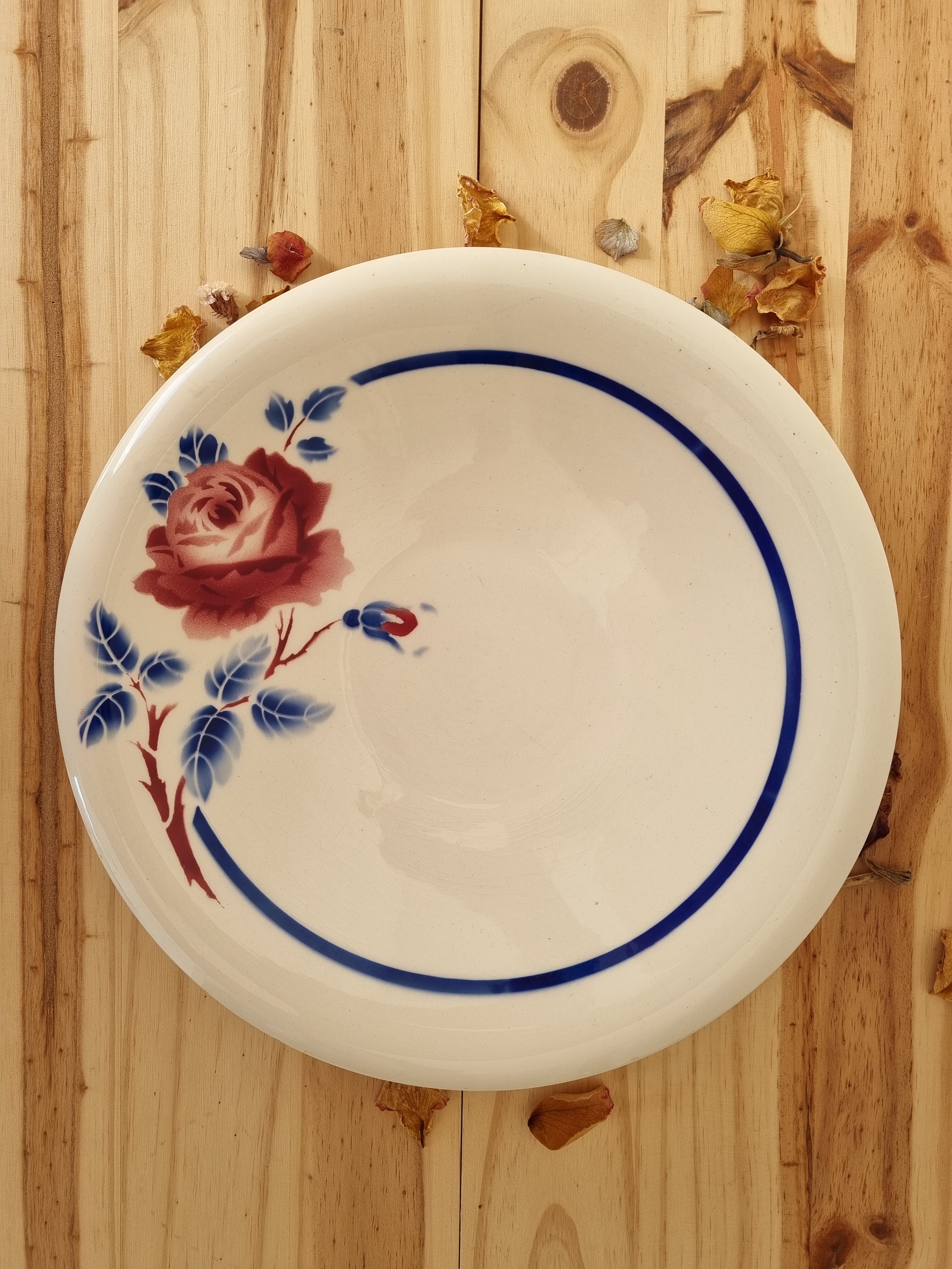Plat vintage porcelaine Luneville