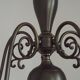 Five-light Flemish chandelier in silver-plated metal 5181