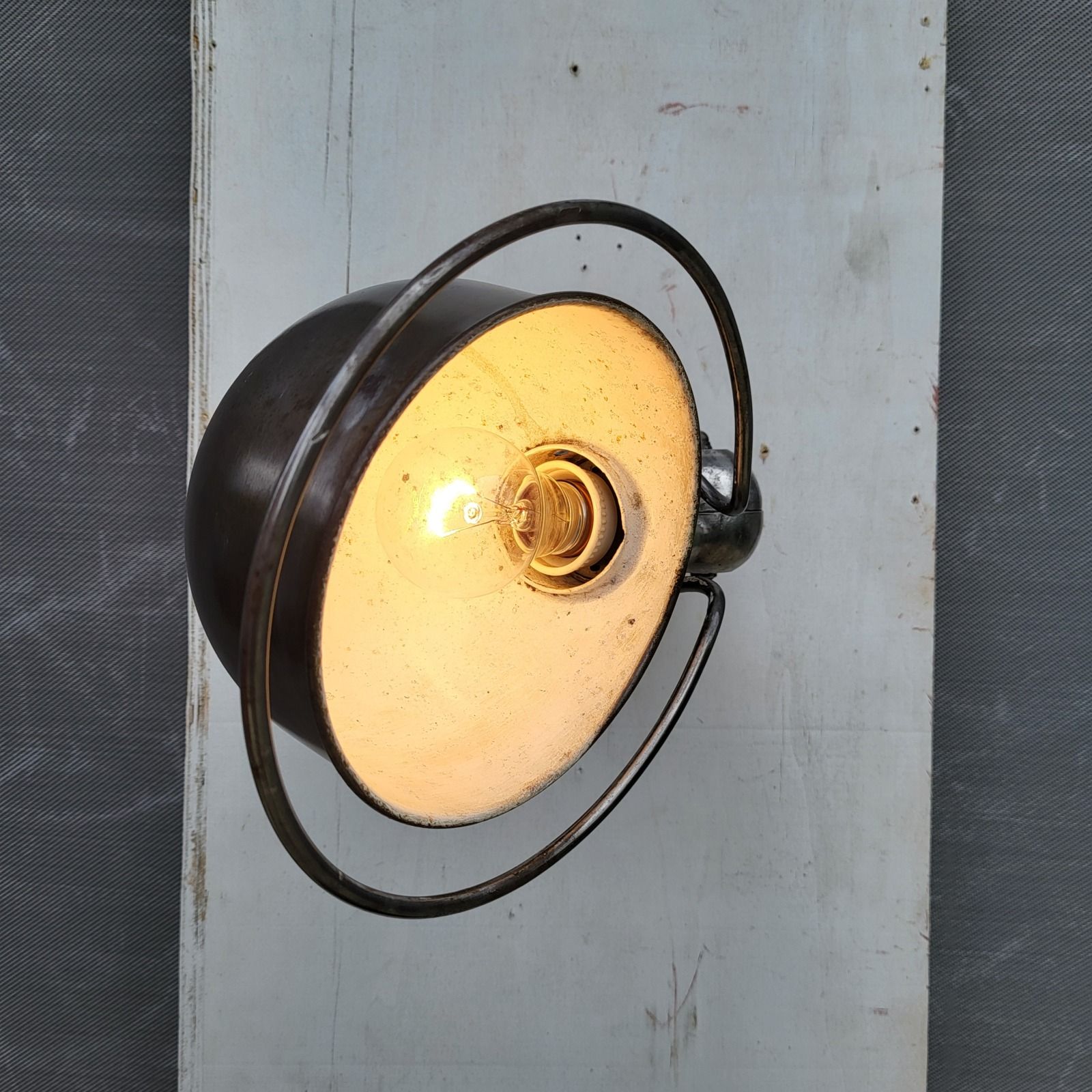 Brushed Jieldé wall light map of France