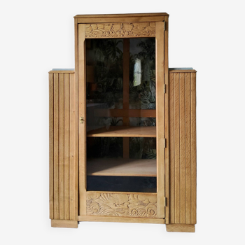 Carved oak cabinet