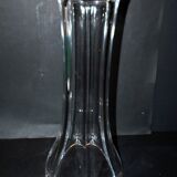 Sèvres large molded crystal vase, modernist design, H48.5