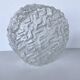 Round ceiling light or wall light in molded glass from the 70s