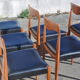 Lot of 6 scandinavian chairs in teak and skai 60