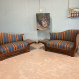 Pair of meridians in rosewood, Charles X period.