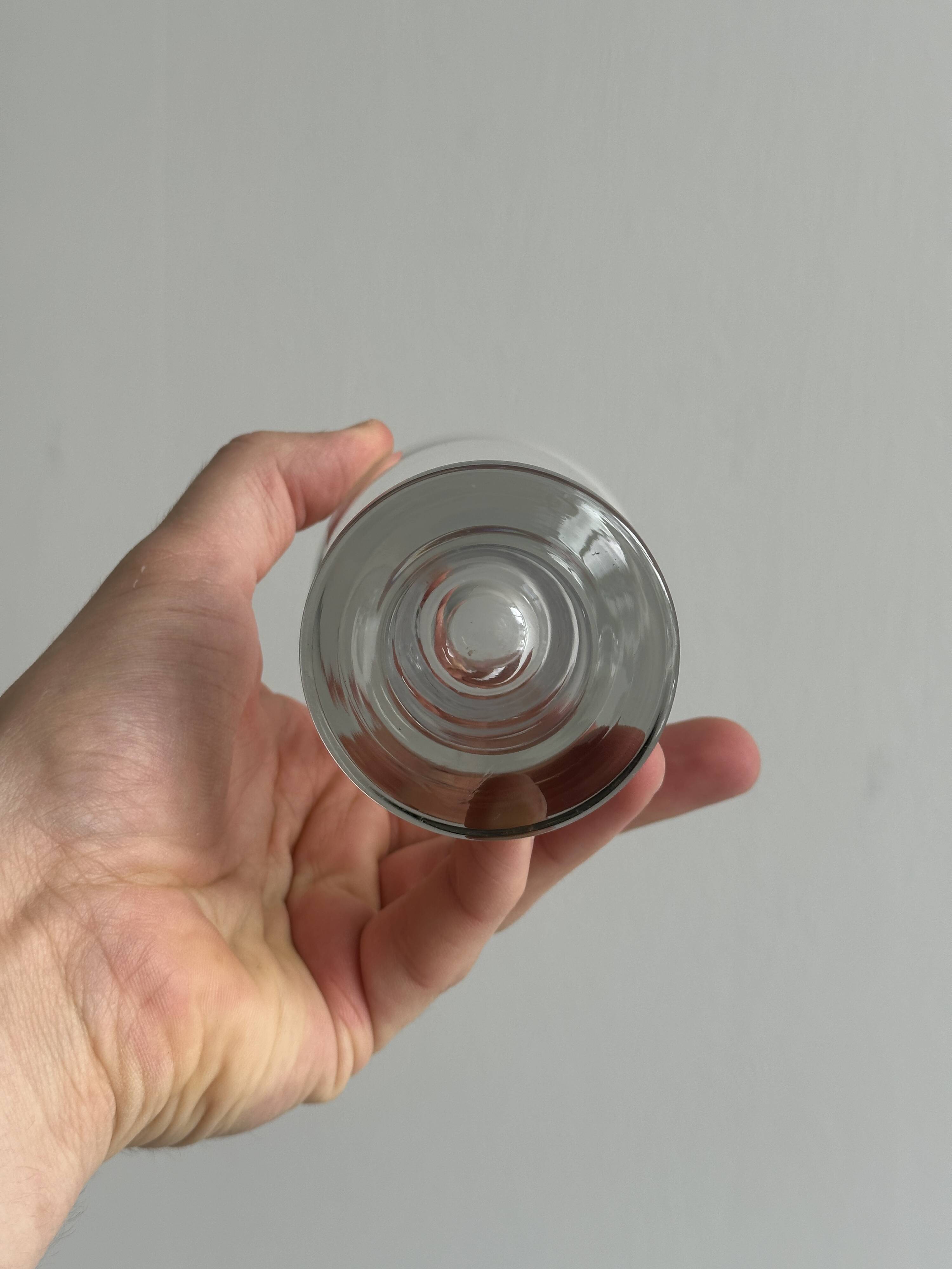 4 verres à eau design en verre épais