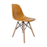 DSW chair ochre dark by Charles and Ray Eames for Herman Miller, 60s