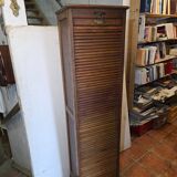Pair of oak curtain file cabinets