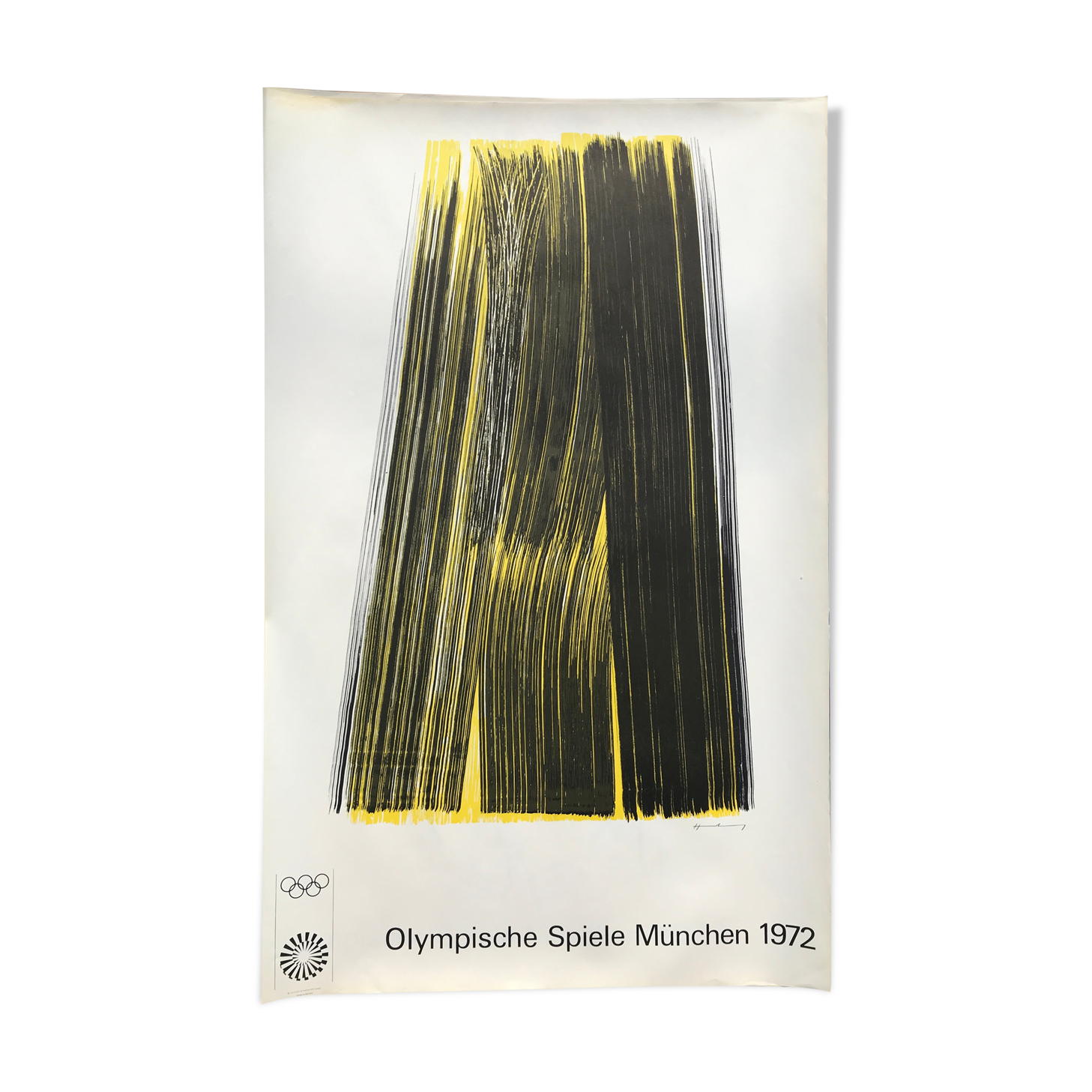 Affiche originale hartung hans (1904-1989) olympische spiele münchen, 1972.