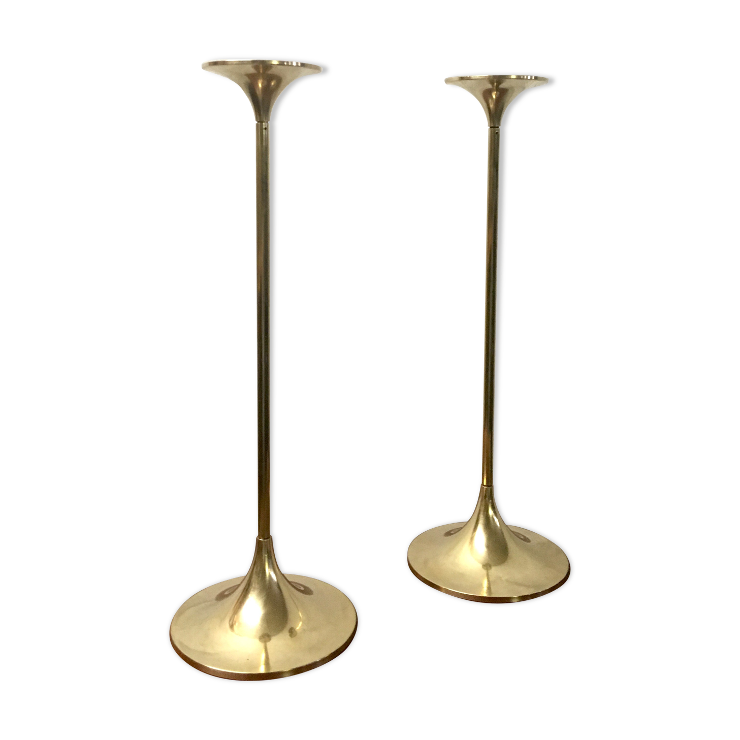 Scandinavian design candlestick duo - 1960s