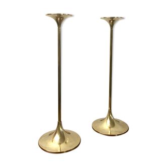 Duo de bougeoirs design scandinave – années 60