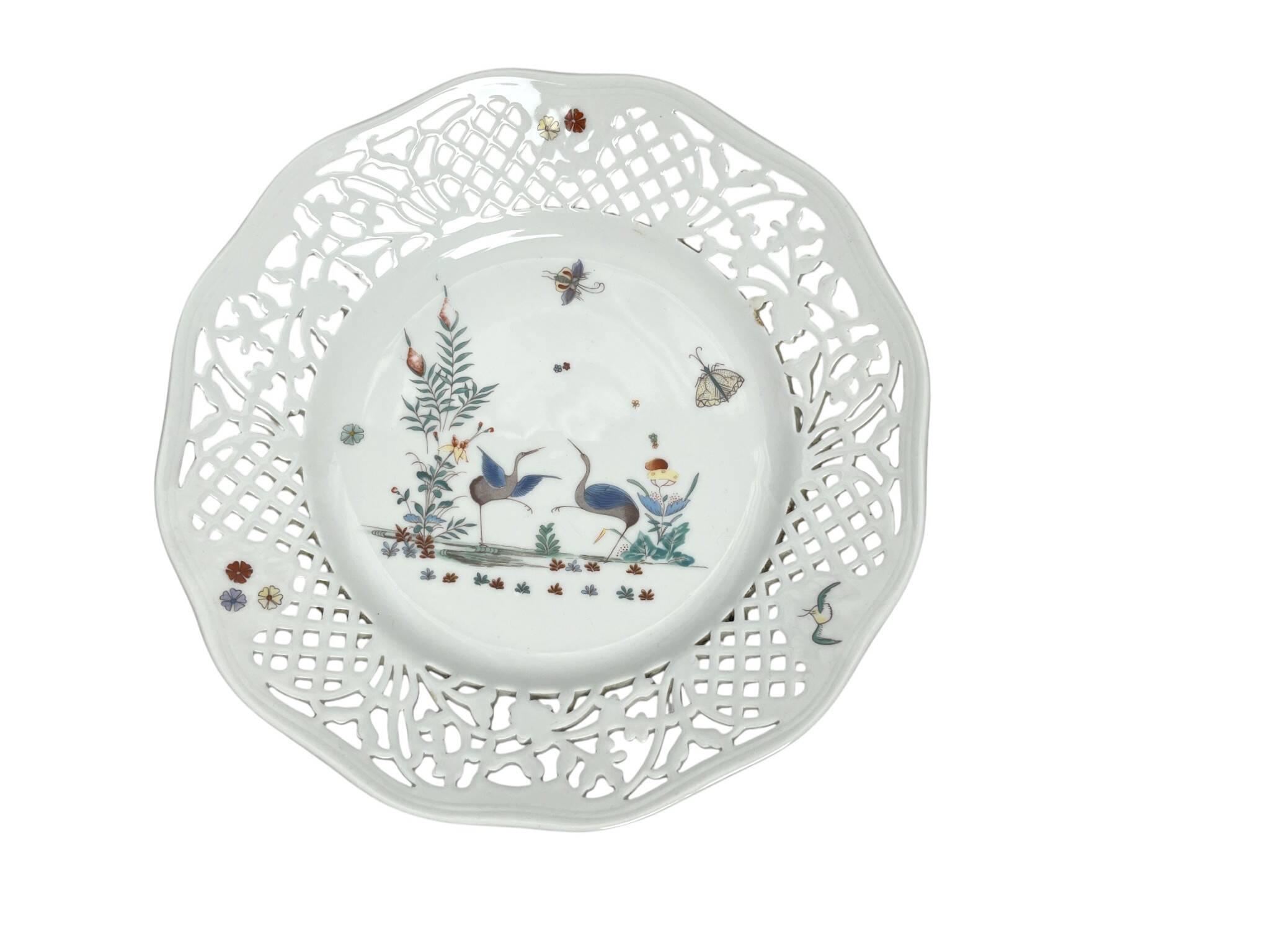 Chantilly, Kakiemon openwork porcelain footed bowl, early 20th century