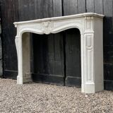 Louis XV style fireplace in Carrara marble
