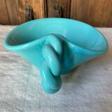 Turquoise twisted ceramic trinket tray