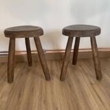 Pair of brutalist stools