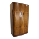 Superb English Art Deco wardrobe in burr walnut – 1930s