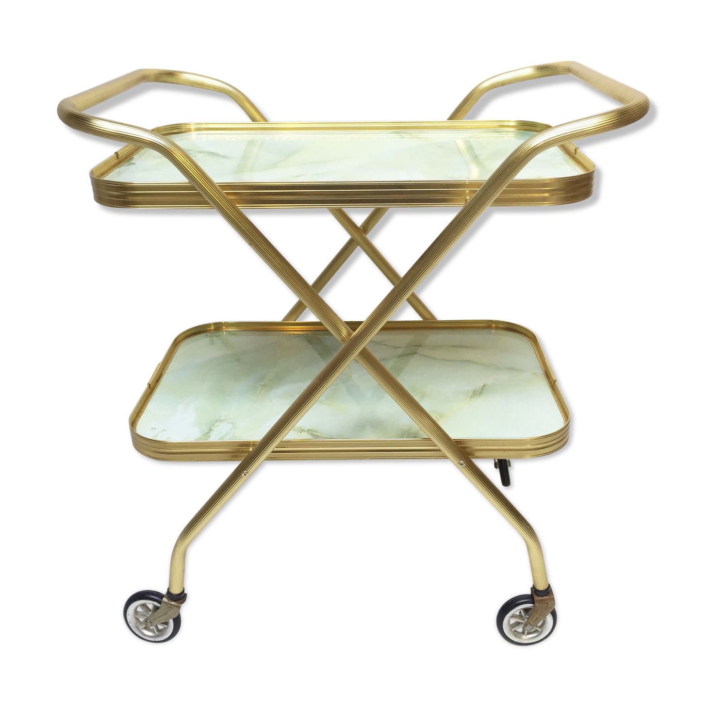 Golden vintage folding service