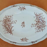 Duo de plats ovales anciens