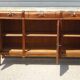 Art Deco sideboard in walnut with a marble top