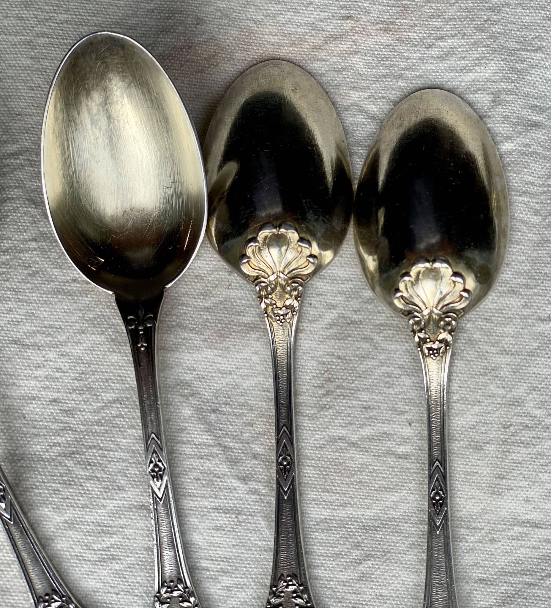 Service of 8 silver-plated metal moka spoons Boulenger