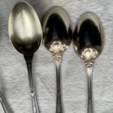 Service of 8 silver-plated metal moka spoons Boulenger