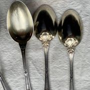 Service of 8 silver-plated metal moka spoons Boulenger
