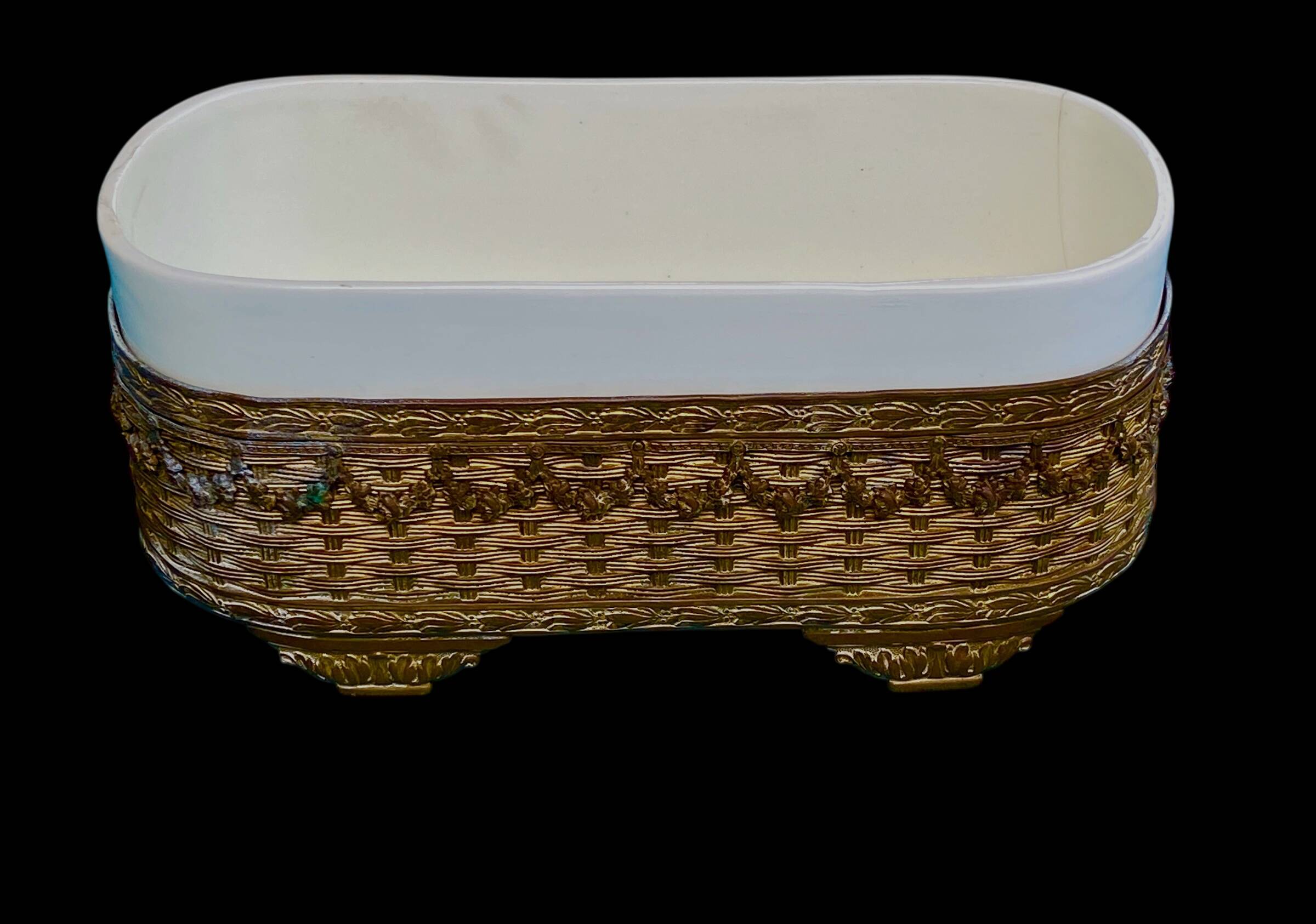 Antique Napoleon III porcelain centerpiece planter