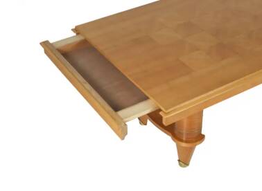 Table à manger française Art Déco en sycomore, style d'André Arbus, c. 1940